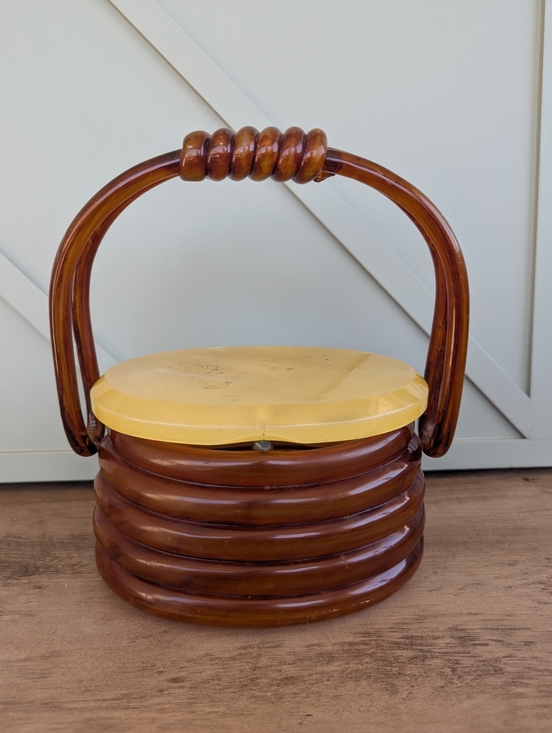 Vintage 1950s Lucite Beehive Box Purse/by Llewellyn/ Extremely Rare